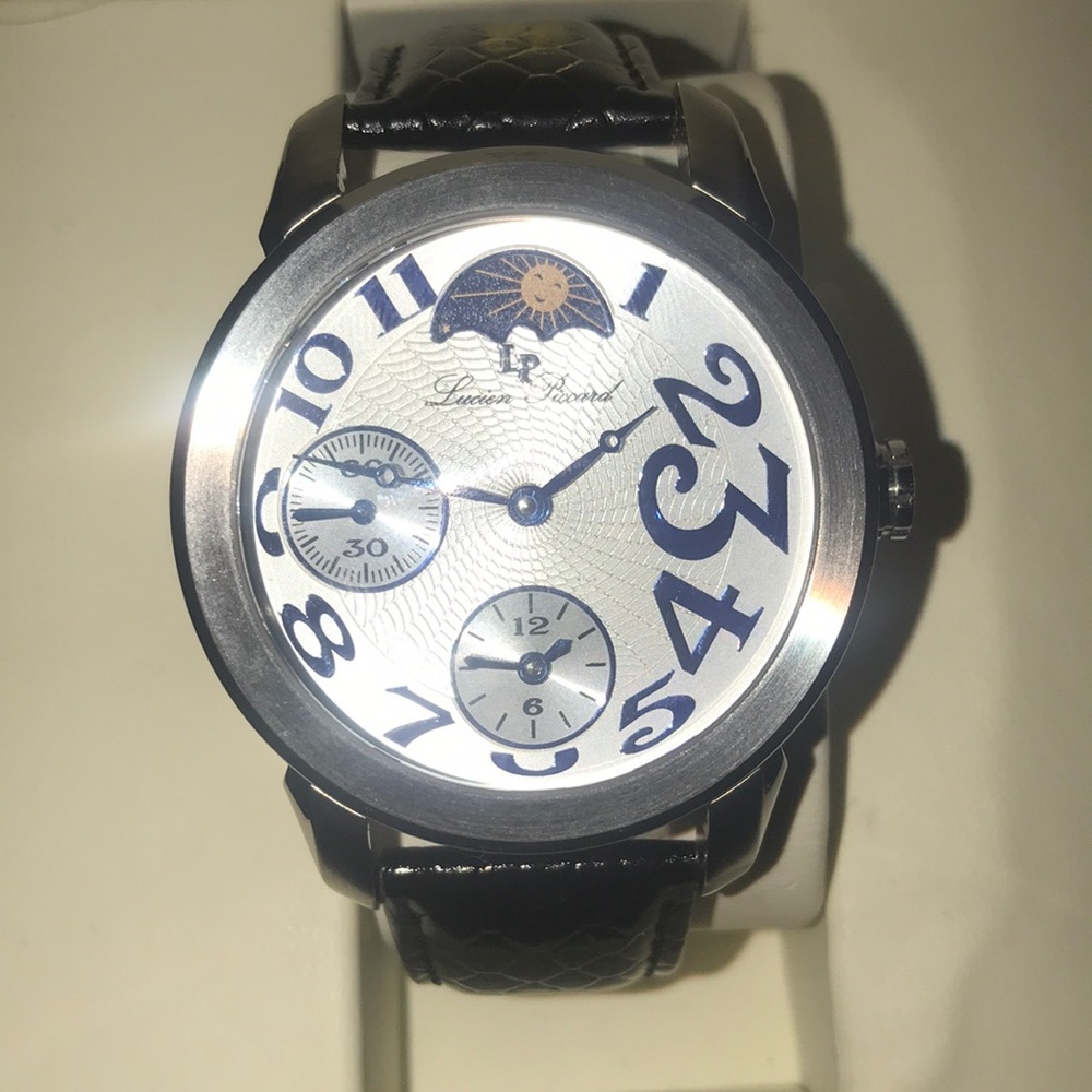 Lucien Piccard vintage watch, leather straps NEW
